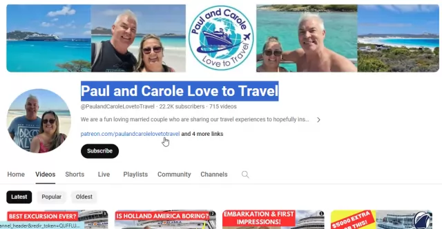 Paul and Carole Love to Travel