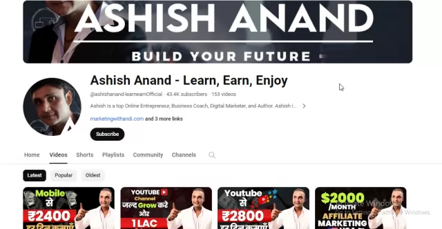 Ashish Anand - Learn Earn Enjoy